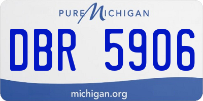 MI license plate DBR5906