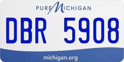 MI license plate DBR5908