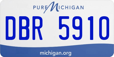 MI license plate DBR5910