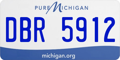 MI license plate DBR5912