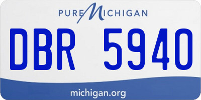 MI license plate DBR5940