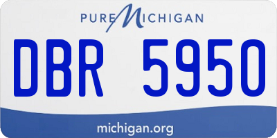 MI license plate DBR5950
