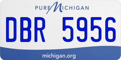 MI license plate DBR5956