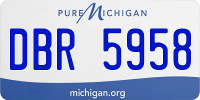MI license plate DBR5958
