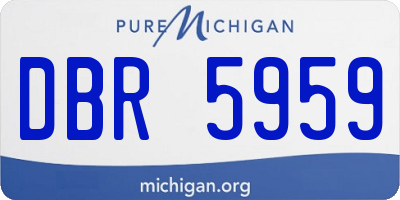 MI license plate DBR5959