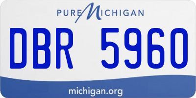 MI license plate DBR5960