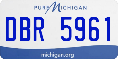 MI license plate DBR5961