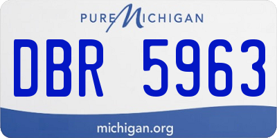 MI license plate DBR5963