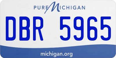 MI license plate DBR5965