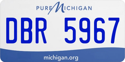 MI license plate DBR5967