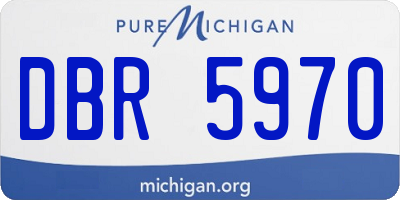 MI license plate DBR5970