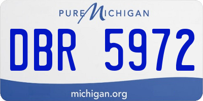MI license plate DBR5972