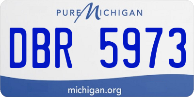 MI license plate DBR5973