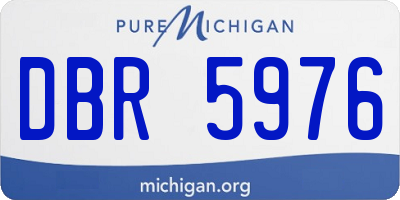 MI license plate DBR5976