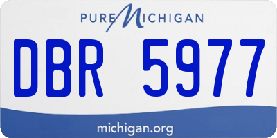 MI license plate DBR5977