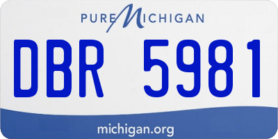 MI license plate DBR5981