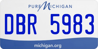 MI license plate DBR5983