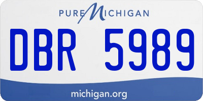 MI license plate DBR5989