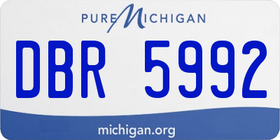 MI license plate DBR5992
