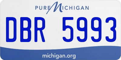 MI license plate DBR5993