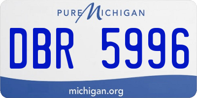 MI license plate DBR5996