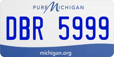 MI license plate DBR5999