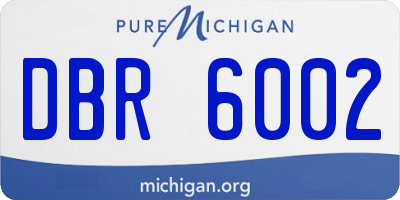 MI license plate DBR6002