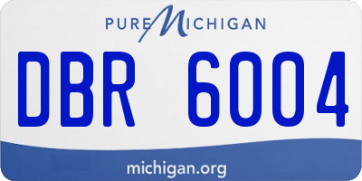 MI license plate DBR6004