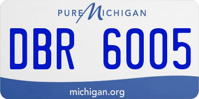 MI license plate DBR6005