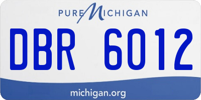 MI license plate DBR6012
