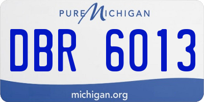 MI license plate DBR6013