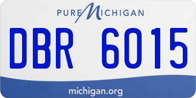 MI license plate DBR6015