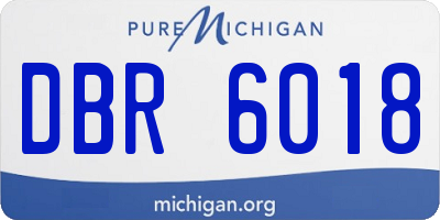 MI license plate DBR6018