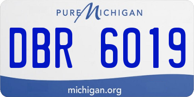 MI license plate DBR6019
