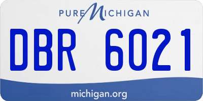 MI license plate DBR6021