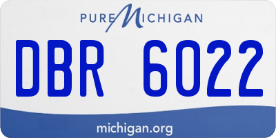 MI license plate DBR6022
