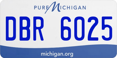 MI license plate DBR6025