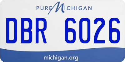 MI license plate DBR6026