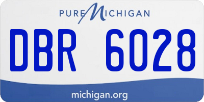 MI license plate DBR6028