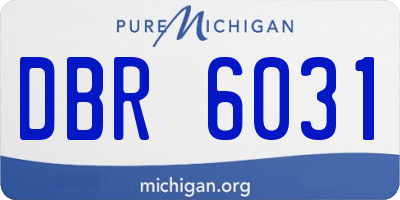 MI license plate DBR6031