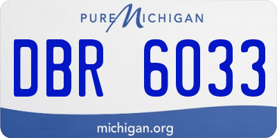 MI license plate DBR6033