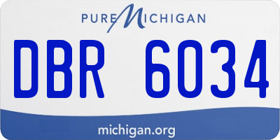 MI license plate DBR6034