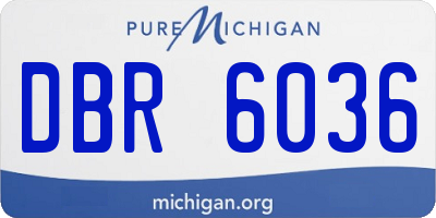 MI license plate DBR6036