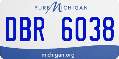 MI license plate DBR6038