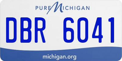 MI license plate DBR6041