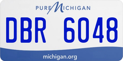 MI license plate DBR6048