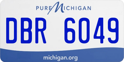 MI license plate DBR6049