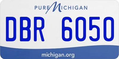 MI license plate DBR6050