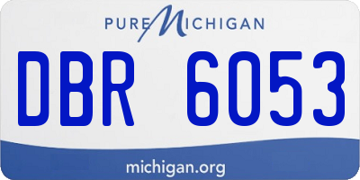 MI license plate DBR6053