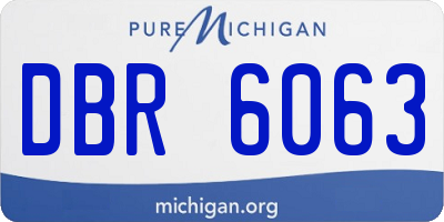 MI license plate DBR6063